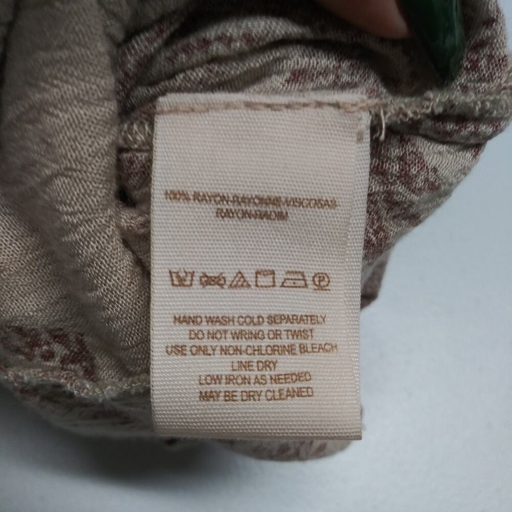 Free People Brown and Cream Patterned Harem Pants Size S - Picture 8 of 9